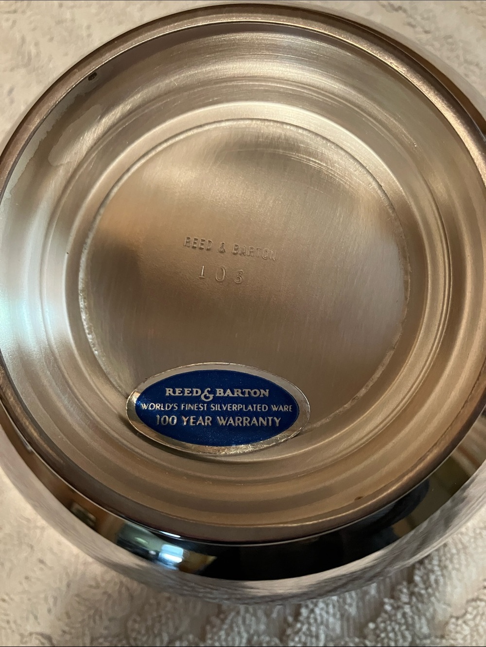 Reed & Barton Polished Silver-PlatedPaul Revere Bowl - Picture 3 of 7